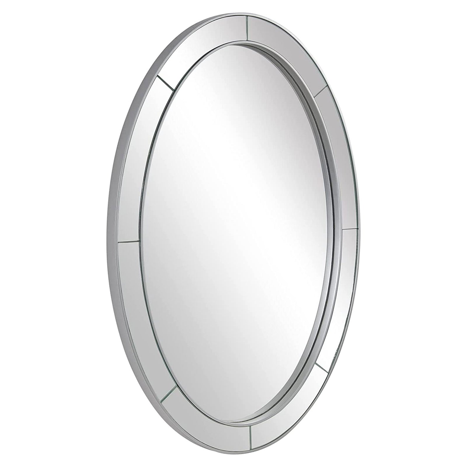 ANDY STAR Modern 20 x 28 Oval Glass Surrounded Bathroom Mirror (Open Box) - VMInnovations