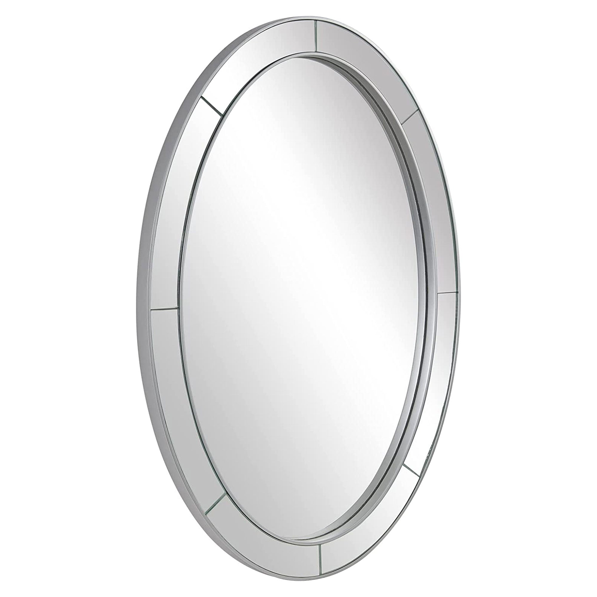 ANDY STAR Modern 20 x 28 Oval Glass Surrounded Bathroom Mirror (Open Box) - VMInnovations