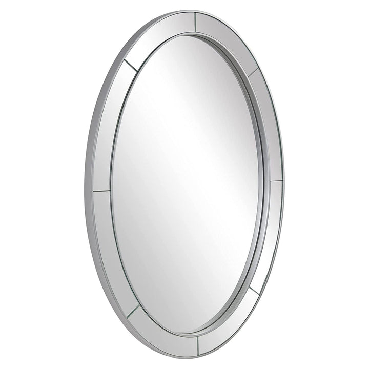 ANDY STAR Modern 20 x 28 Oval Glass Surrounded Bathroom Mirror (Open Box) - VMInnovations