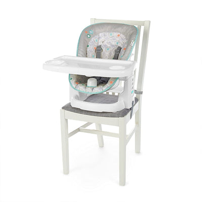 Ingenuity Portable SmartClean ChairMate High Chair for 6 Month Old, Peacock Blue - VMInnovations