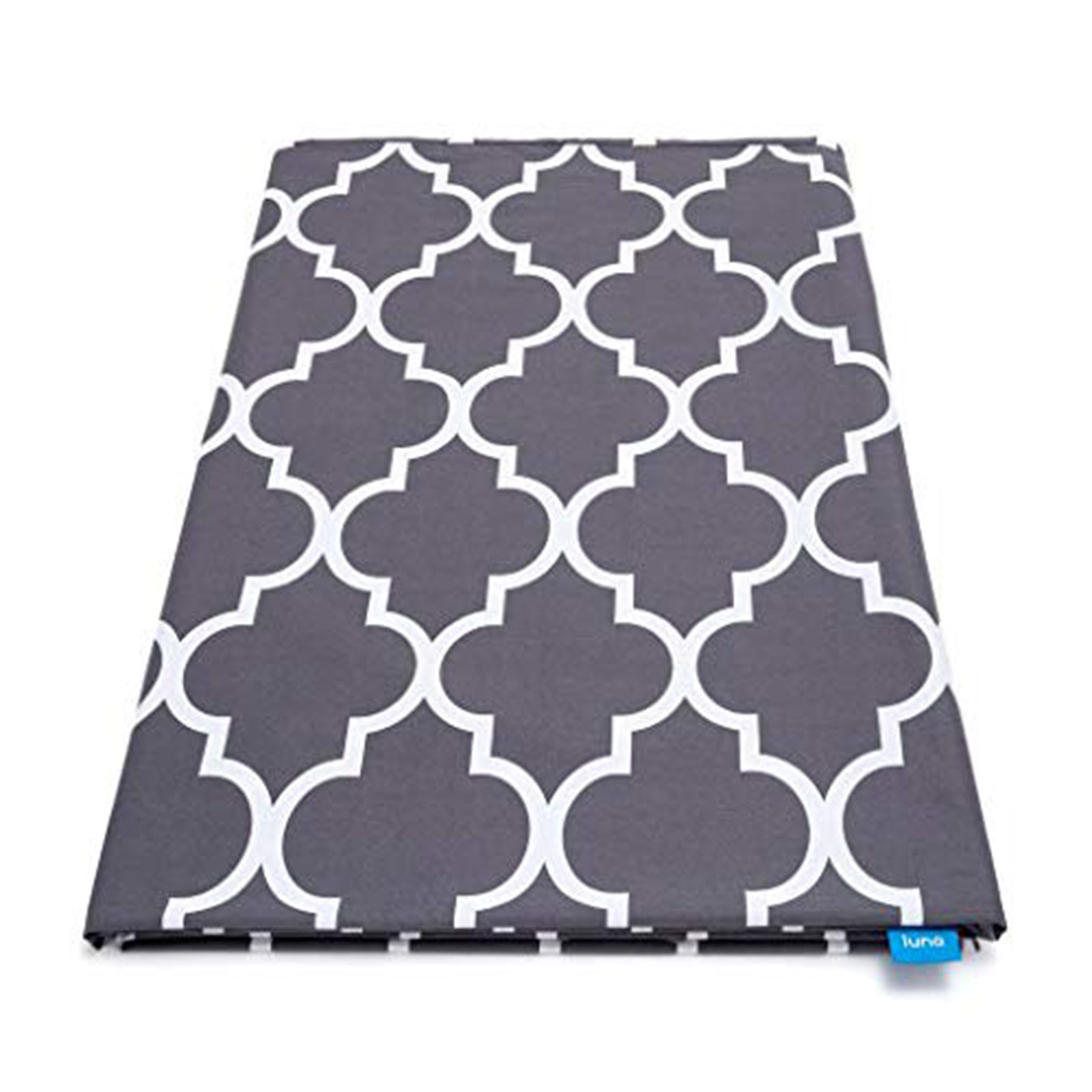 Luna Adult Breathable Cotton Weighted Blanket, Quatrefoil Silver Gray (Open Box) - VMInnovations