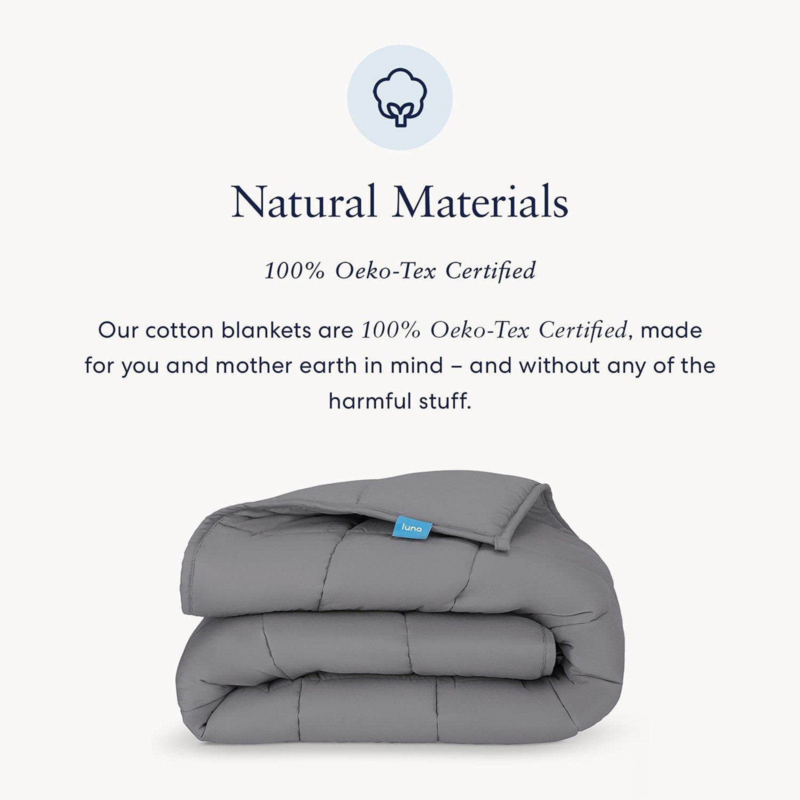 Luna Adult Breathable Cotton Weighted Blanket, Quatrefoil Silver Gray (Open Box) - VMInnovations