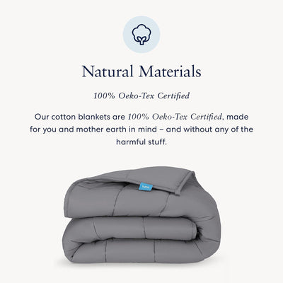 Luna Adult Breathable Cotton Weighted Blanket, Quatrefoil Silver Gray (Open Box) - VMInnovations