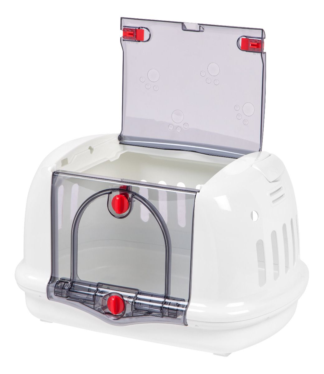 IRIS USA See-Through Small Animal Pet Carrier w/ Carry Handle, White (Open Box)