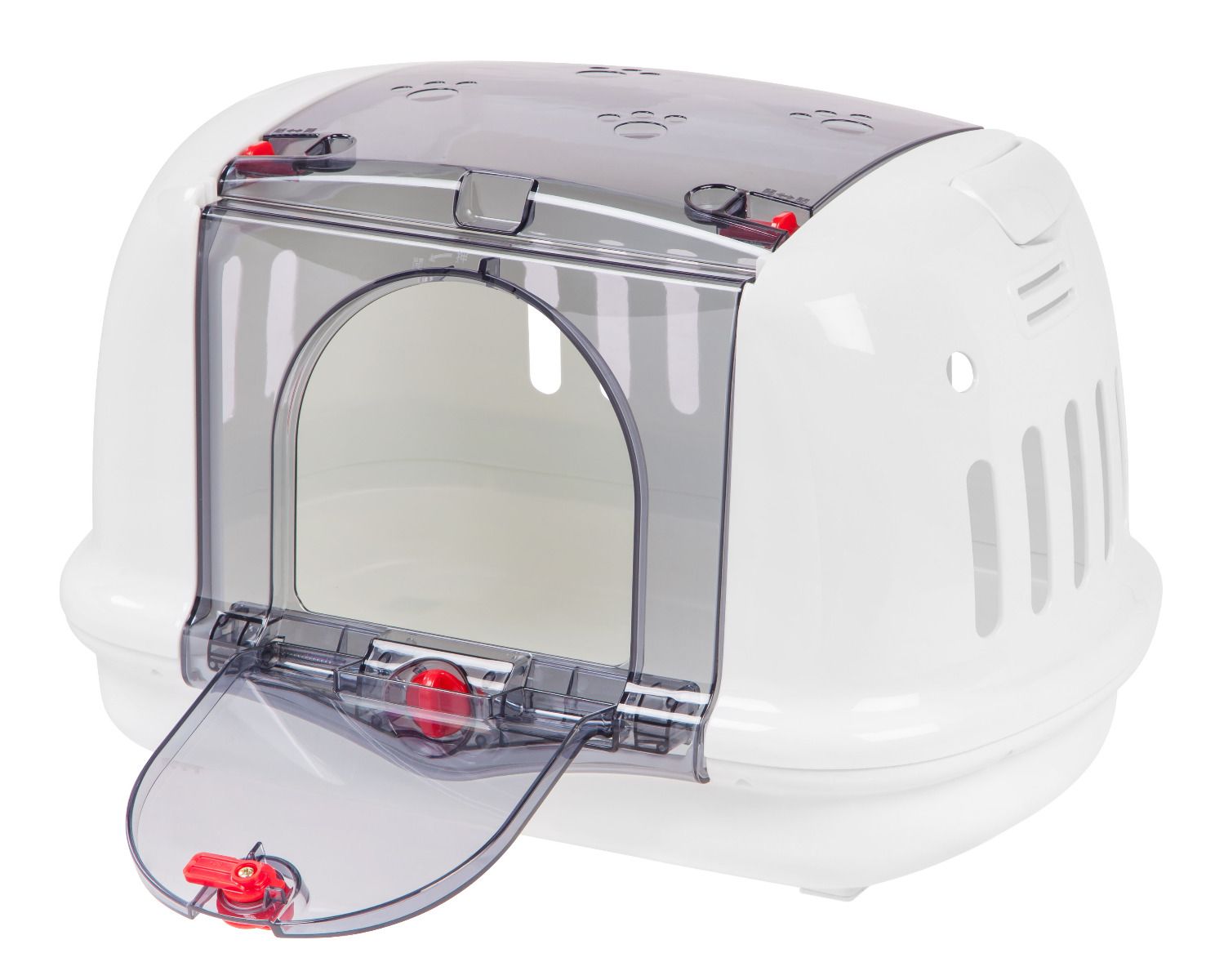 IRIS USA See-Through Small Animal Pet Carrier w/ Carry Handle, White (Open Box)