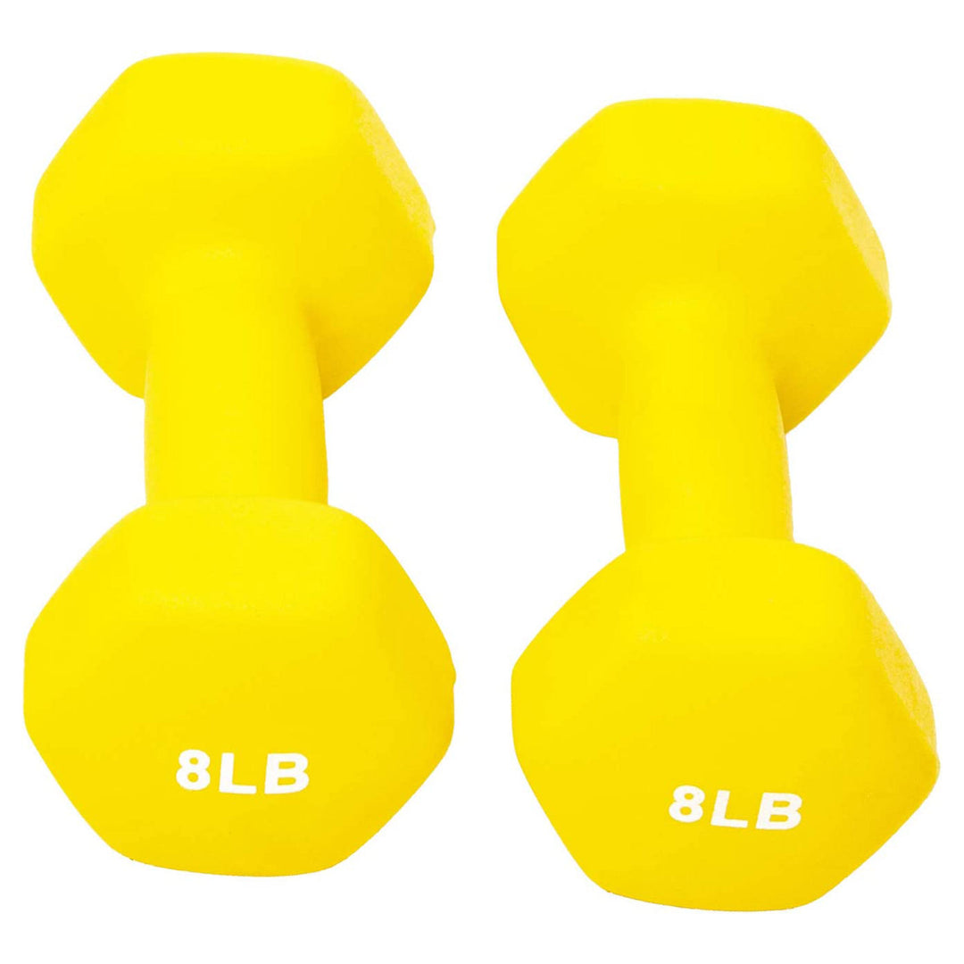 BalanceFrom Fitness 5, 8, & 12lb Neoprene Coated Dumbbell Set w/Stand (Open Box)