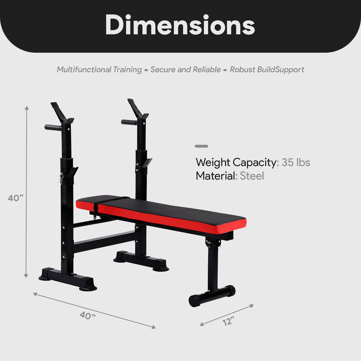 BalanceFrom Multifunctional Adjustable Workout Station with Squat Rack(Open Box)