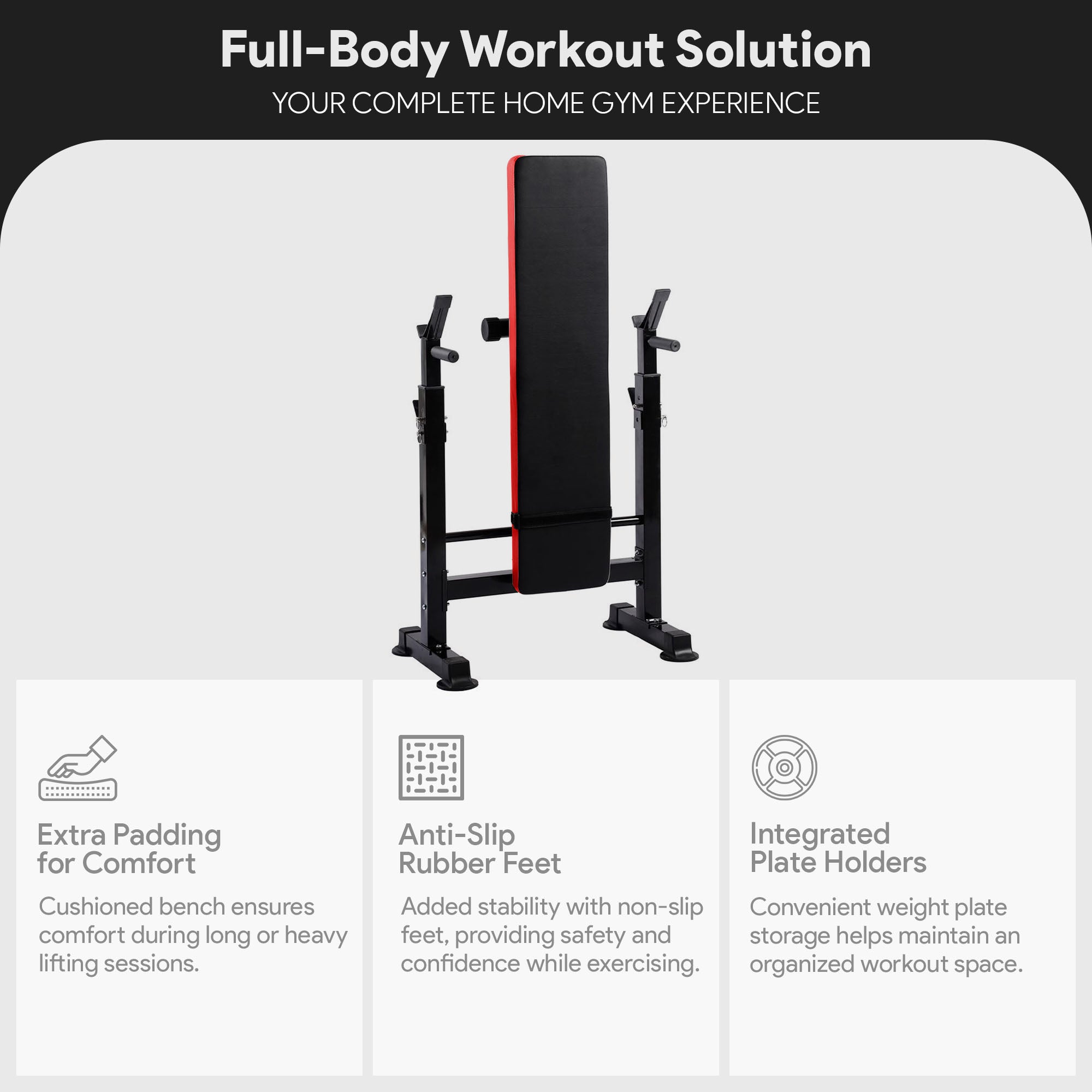 BalanceFrom Multifunctional Adjustable Workout Station with Squat Rack(Open Box)