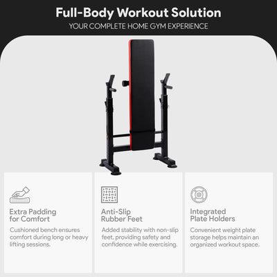 BalanceFrom Multifunctional Adjustable Workout Station with Squat Rack(Open Box)