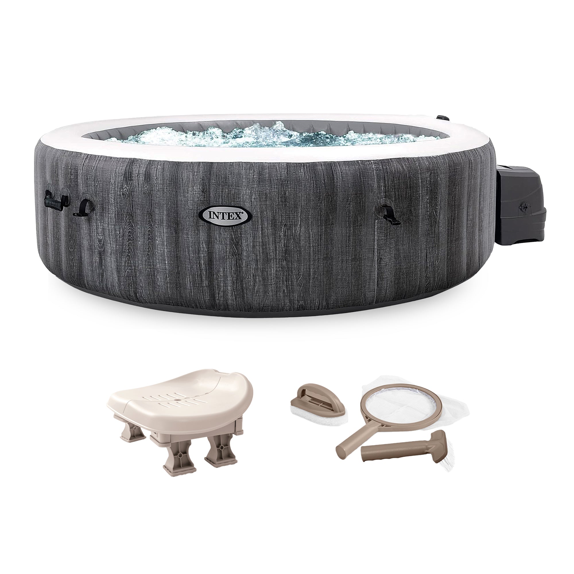 Intex PureSpa Plus Inflatable Hot Tub, Maintenance Accessories & Inflatable Seat - VMInnovations