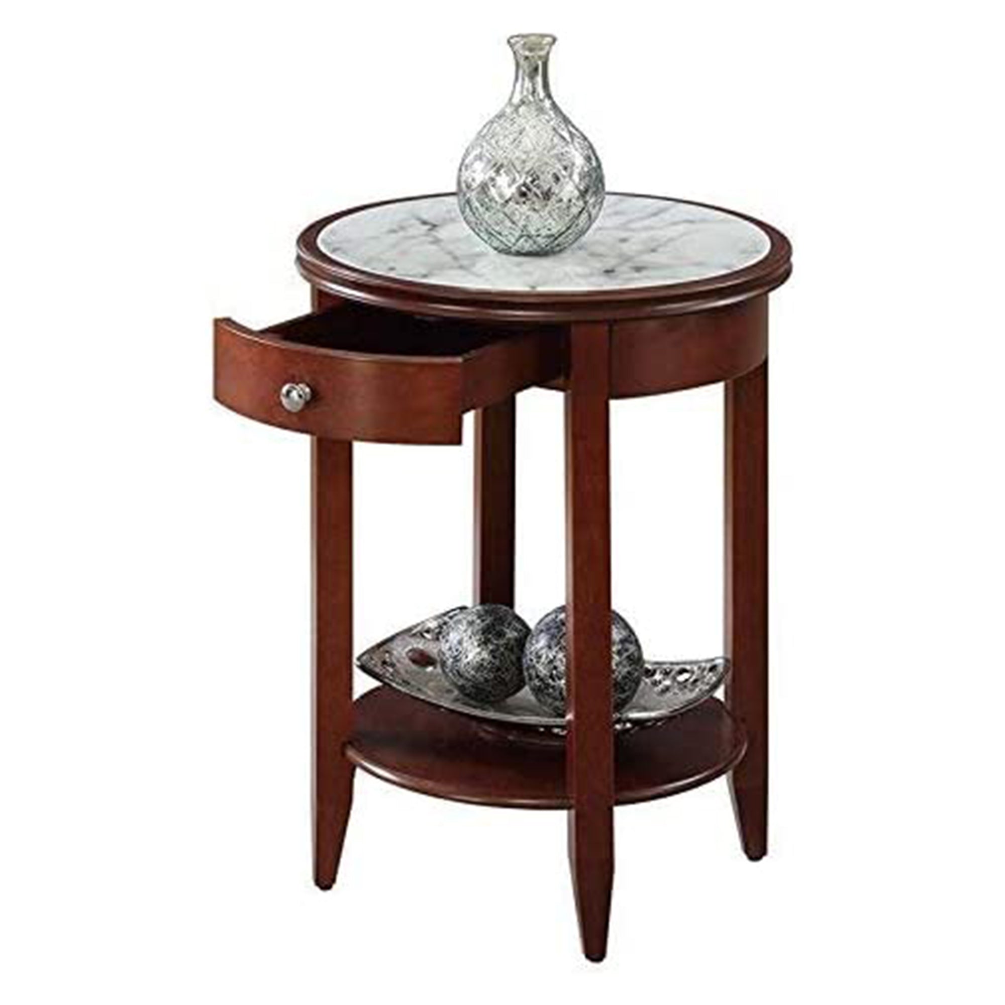 Convenience Concepts American Heritage Baldwin End Table with Drawer, Black