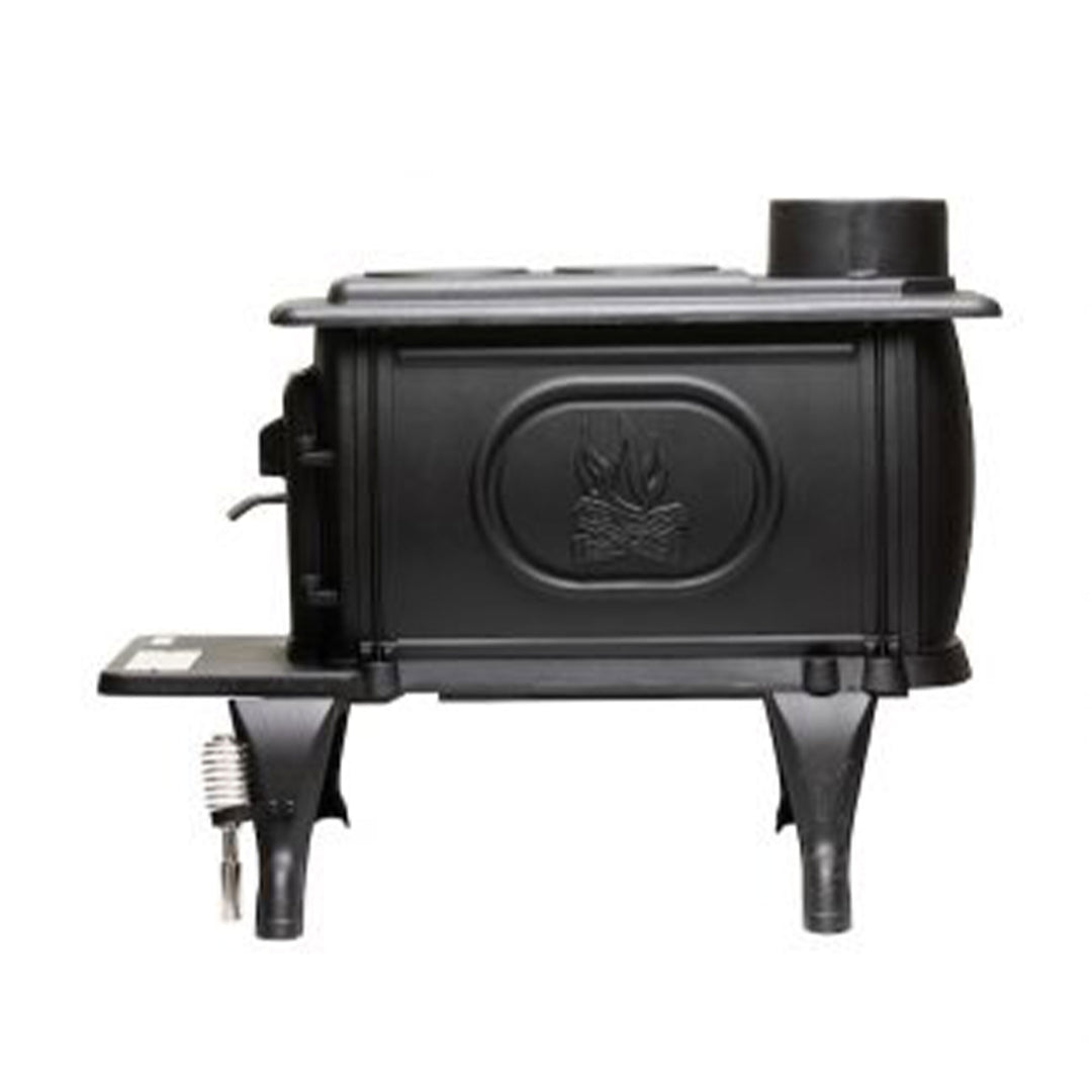 US Stove Company Rustic 900 Sq Ft Clean Burning Cast Iron Log Wood Stove (Used)