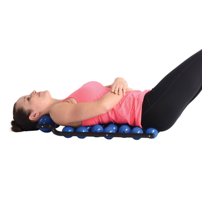 Stamina Backtrac Massager and Spine Stretcher for Back Pain, Black and Blue - VMInnovations