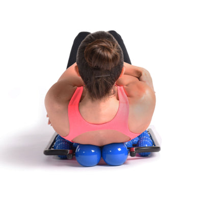 Stamina Backtrac Massager and Spine Stretcher for Back Pain, Black and Blue - VMInnovations