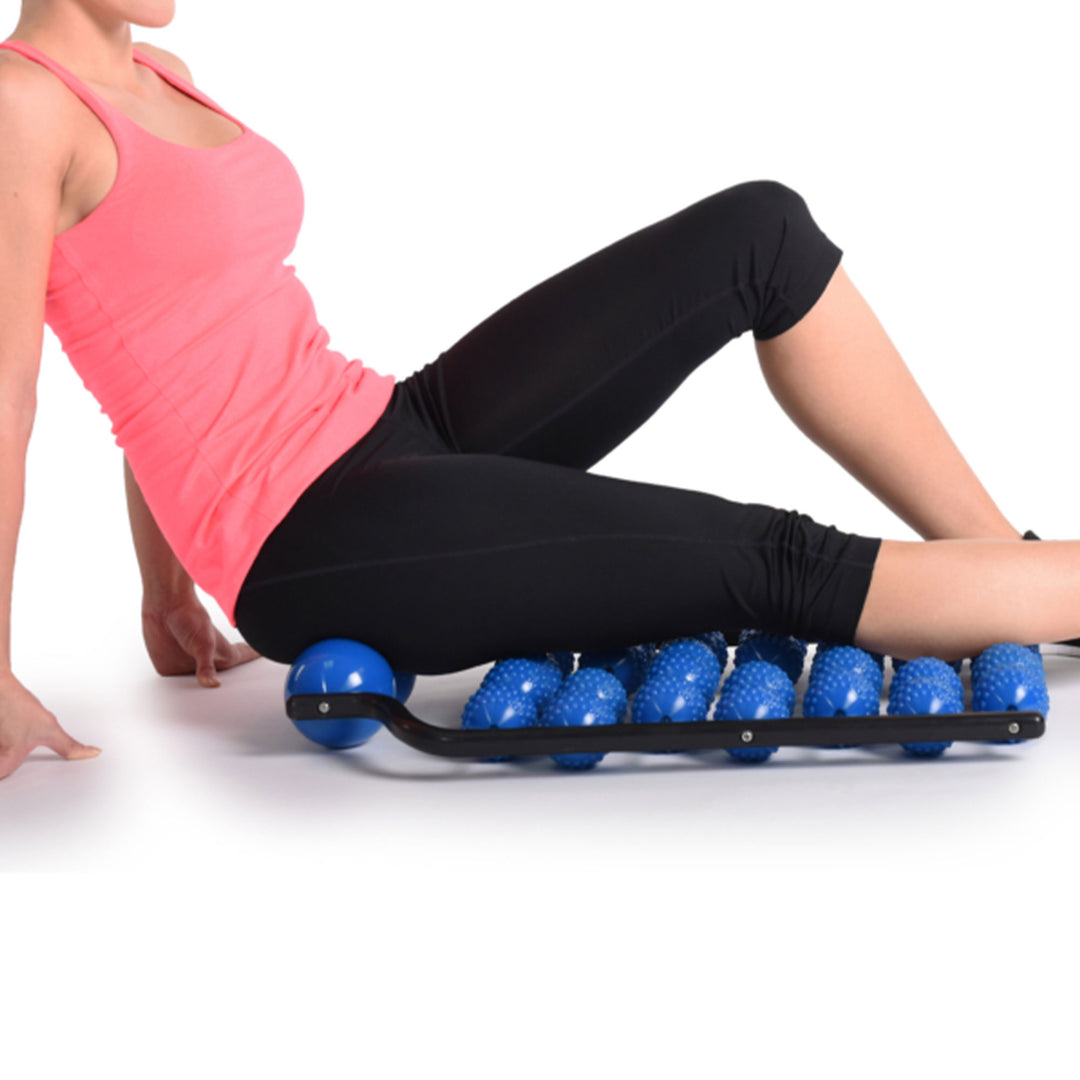 Stamina Backtrac Massager and Spine Stretcher for Back Pain, Black and Blue