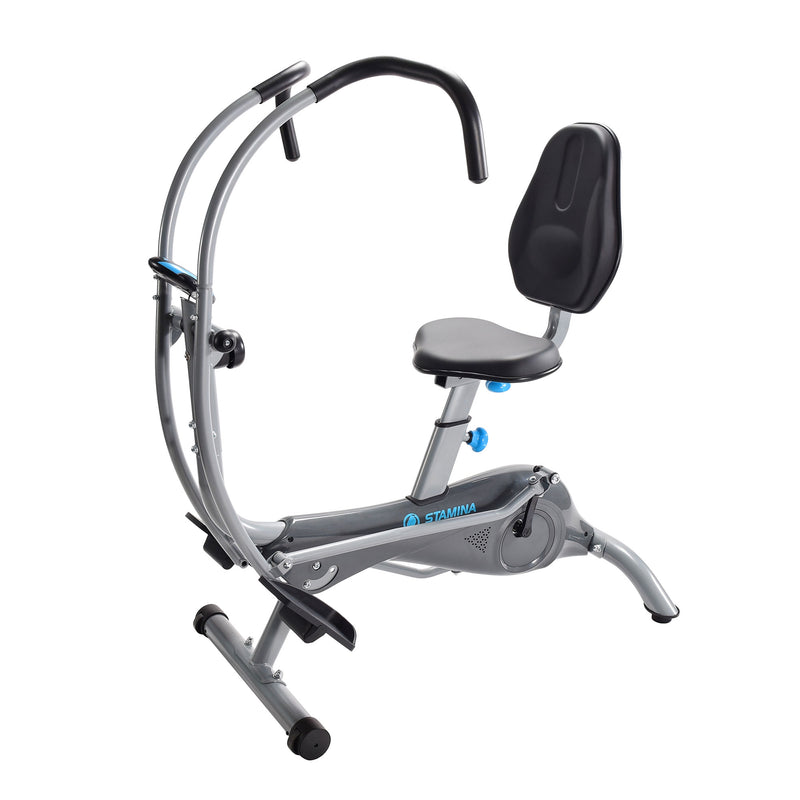 Stamina Easy Step Smart Recumbent Stepper Exercise Machine with Arm Exerciser