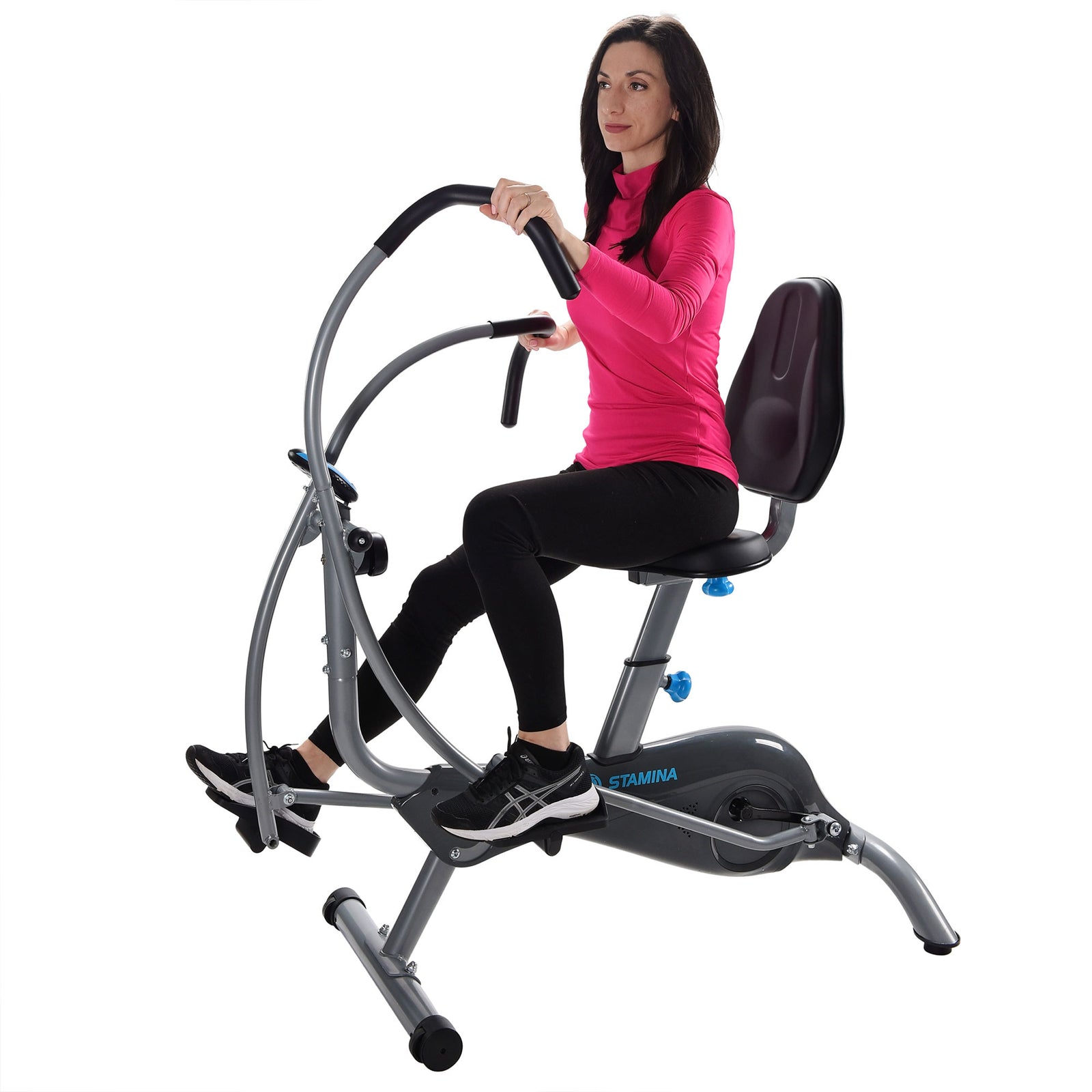 Stamina Easy Step Smart Recumbent Stepper Exercise Machine with Arm Exerciser - VMInnovations