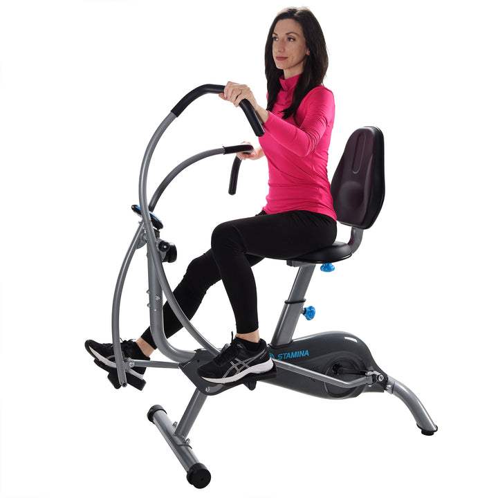 Stamina Easy Step Smart Recumbent Stepper Machine with Arm Exerciser (Used) - VMInnovations