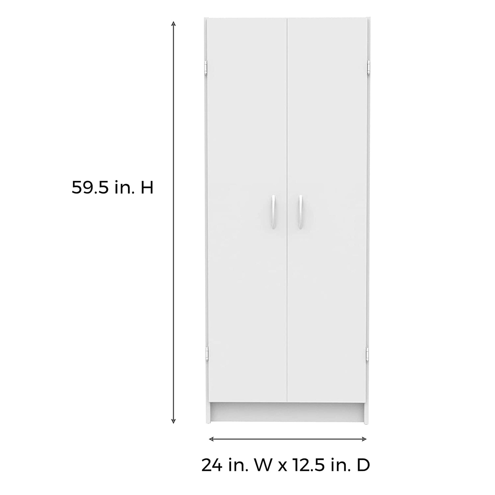 ClosetMaid 896700 12.5 x 24 x 59.5 Inch Adjustable 4 Shelf Pantry Cabinet, White