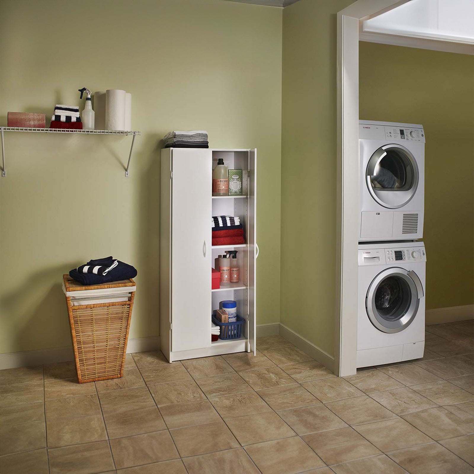 ClosetMaid 12.5 x 24 x 59.5 Inch Adjustable 4 Shelf Pantry Cabinet (Open Box) - VMInnovations