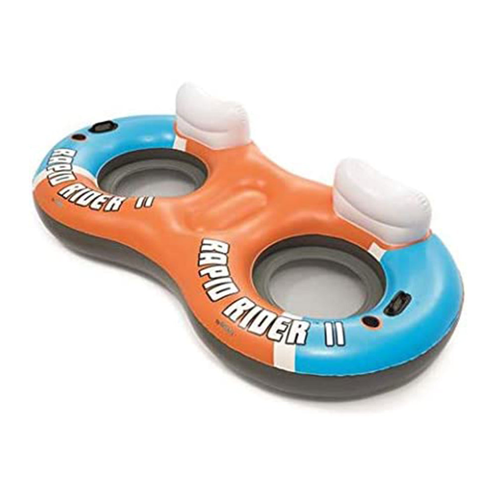 Bestway CoolerZ Rapid Rider 95" Inflatable 2 Person Pool Tube Float,Orange(Used) - VMInnovations