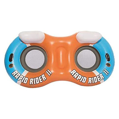 Bestway CoolerZ Rapid Rider 95 Inch Inflatable 2 Person Pool Tube Float, Orange - VMInnovations