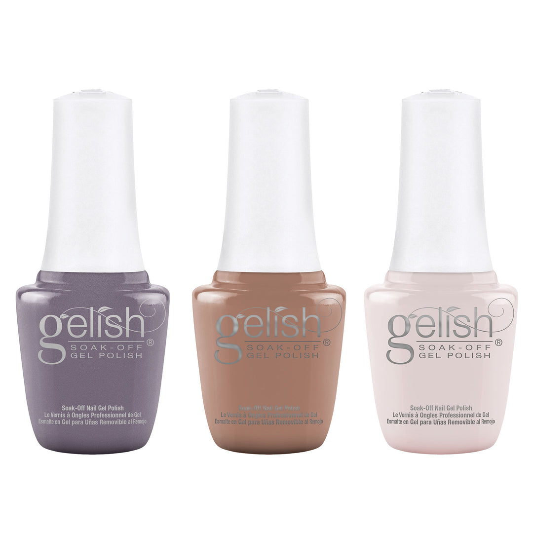 Gelish Fall 2022 Plaid Reputation Collection Soak Off Gel Nail Polish, 3 Pack