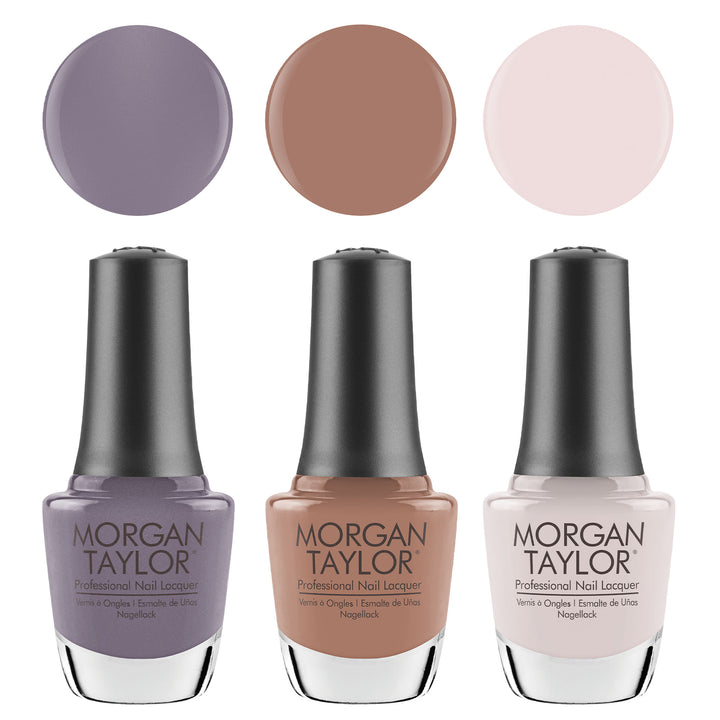 Morgan Taylor Fall 2022 Plaid Reputation Nail Lacquer Polish Manicure Set 3 Pack