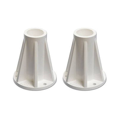 Saftron 3 Step Inground Pool Ladder & 6 In Ladder Surface Mounting Base, 2 Pack - VMInnovations