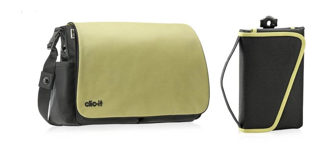 Clic-It Smart Diaper Hand Travel Bag System Green - Open Bag