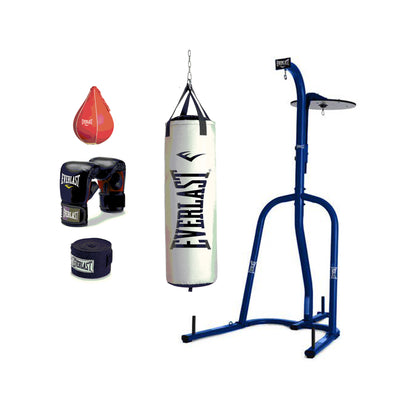 Everlast Speedbag Stand & Nevatear Boxing Kit w/ Gloves, Hand Wraps, & Speed Bag