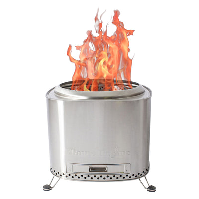 Flame Engine 19 Inch Square Smokeless Fire Pit w/Carry Bag, 304 Stainless Steel - VMInnovations