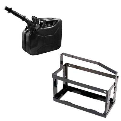 Wavian 2.6 Gallon/10 L SteelJerry Can with Mounting System, Black
