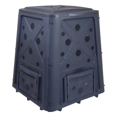 65 Gallon Capacity Compost Bin with Lift Off Lid and 4 Door Access, Black (Used)