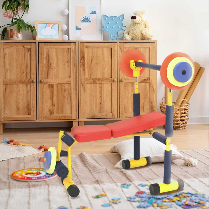 Fun & Fitness For Kids Exercise Equipment Weight Lifting Bench Set (Used)
