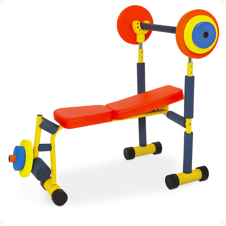 Fun & Fitness For Kids Exercise Equipment Weight Lifting Bench Set (Open Box)
