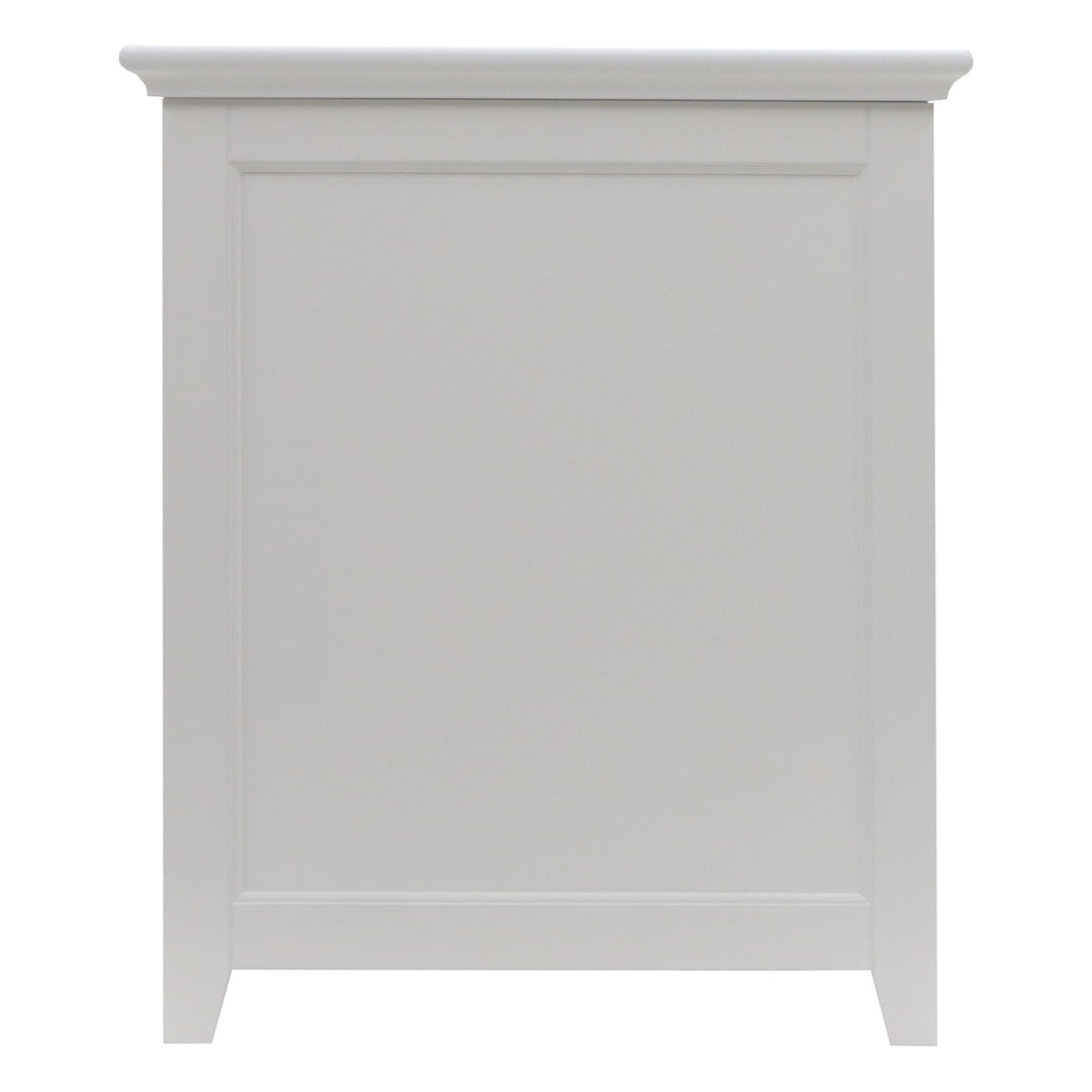 Redmon 11.25 x 18 x 23.25 In Contemporary Shaker Style Hamper, Semi Gloss White