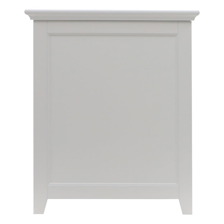 Redmon 11.25 x 18 x 23.25 In Contemporary Shaker Style Hamper, Semi Gloss White