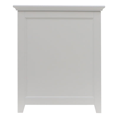 Redmon 11.25 x 18 x 23.25 In Contemporary Shaker Style Hamper, White (Open Box) - VMInnovations