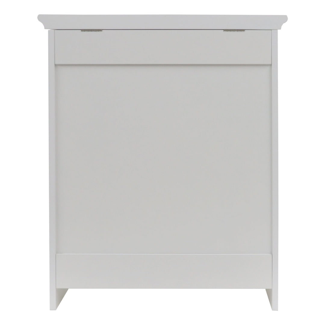Redmon 11.25 x 18 x 23.25 In Contemporary Shaker Style Hamper, Semi Gloss White