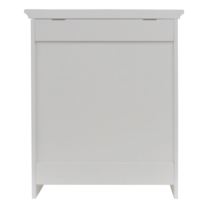 Redmon 11.25 x 18 x 23.25 In Contemporary Shaker Style Hamper, Semi Gloss White