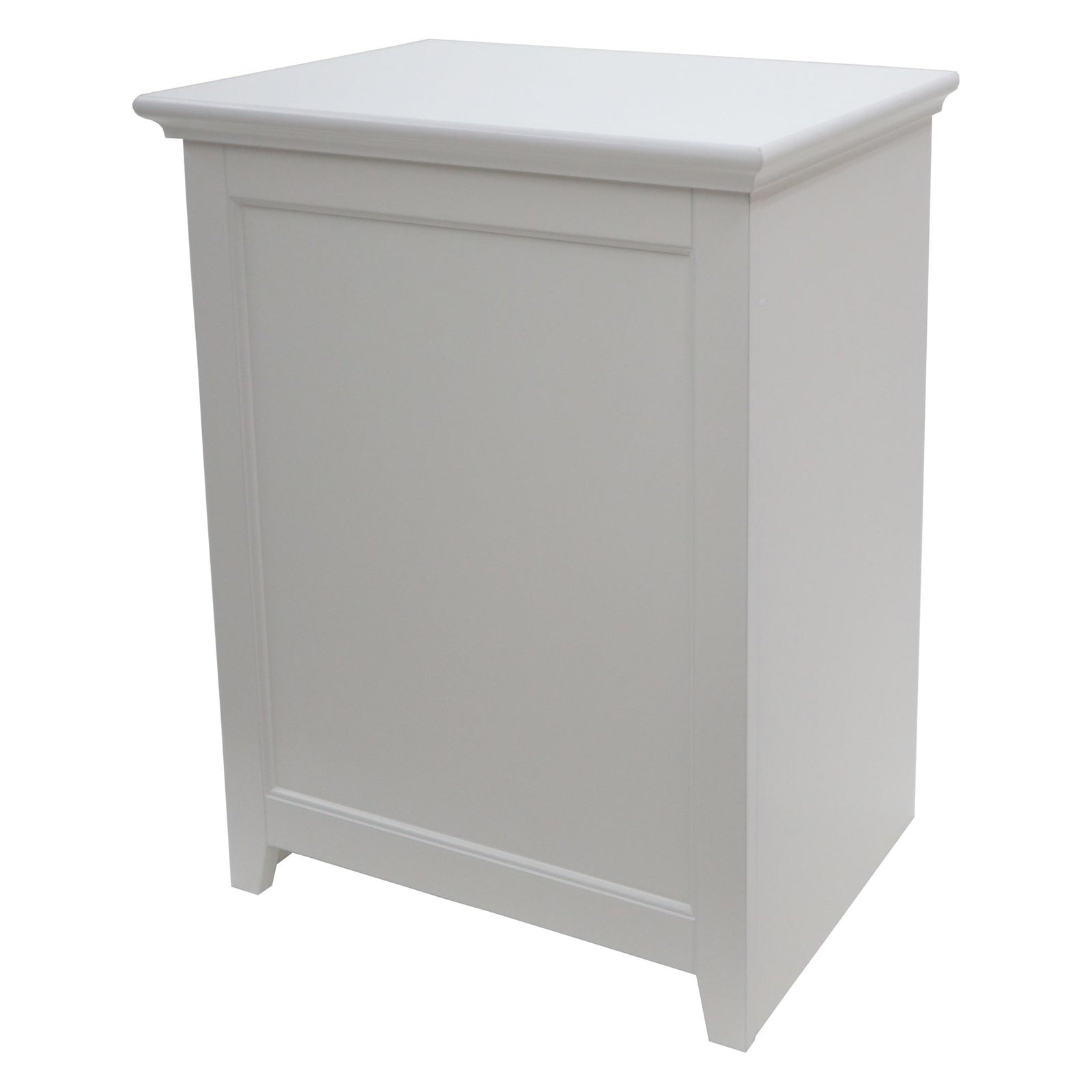 Redmon 11.25 x 18 x 23.25 In Contemporary Shaker Style Hamper, Semi Gloss White - VMInnovations