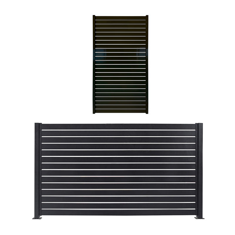 Stratco Aluminum Quick Screen Horizontal Slat Gate Fencing with Fence System