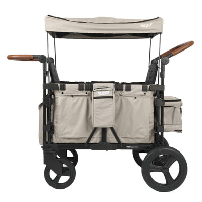 Keenz XC Plus 4 Child Luxury Stroller Wagon with Mesh Canopy and Sides, Cream