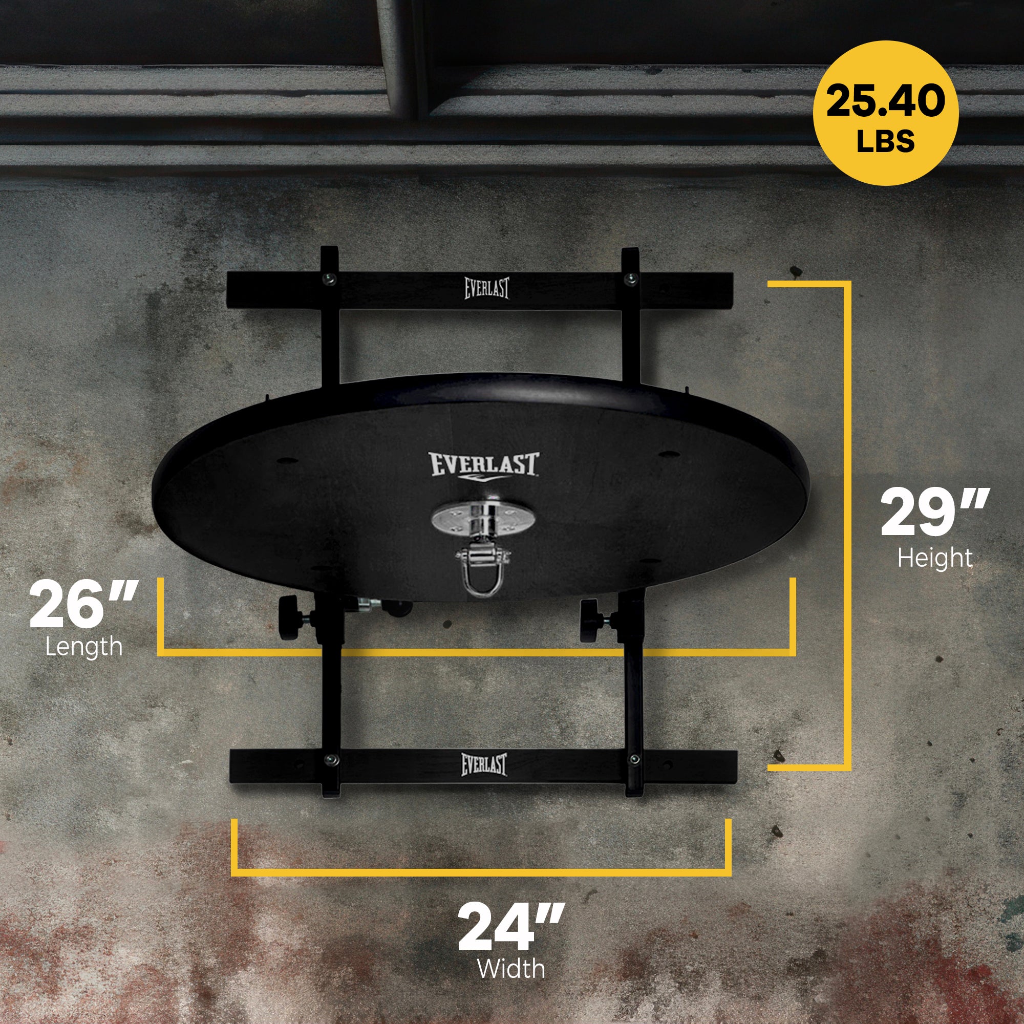Adjustable Wooden Swiveling Speed Bag Platform with Full Rubber Edge (Used) - VMInnovations