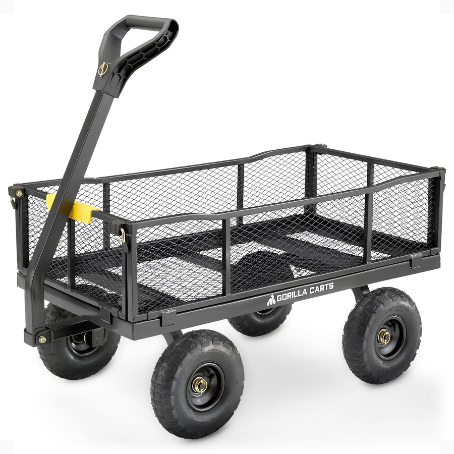 Gorilla Cart Heavy Duty Steel Utility Wagon Cart, Gray, 900 lb. Capacity (Used) - VMInnovations