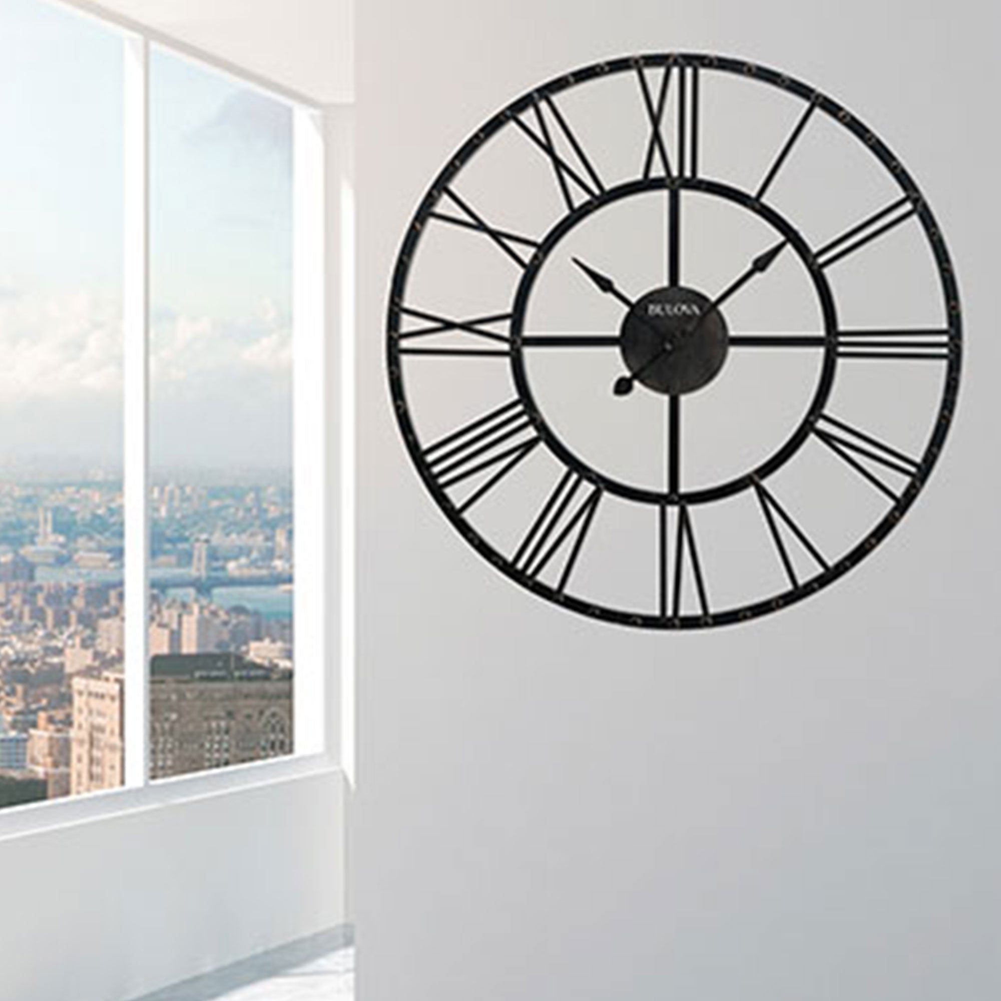 Bulova Clocks C4820 Dial Carmen 45 Inch Oversized Gallery Rustic Wall Clock