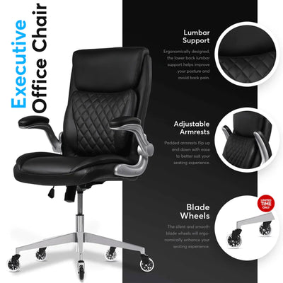 Oline Ergonomic Adjustable Swivel Office Chair w/ Lumbar Support, White (Used) - VMInnovations
