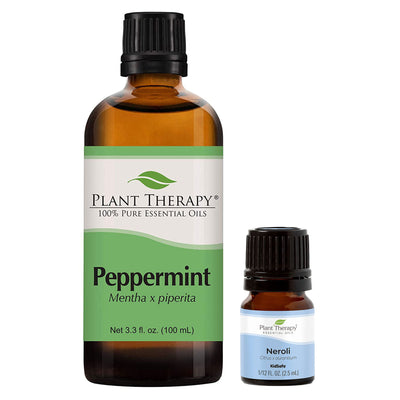 Plant Therapy Armoatherapy Essential Oil 3.3 Oz, Peppermint, 1/13 Oz, Neroli