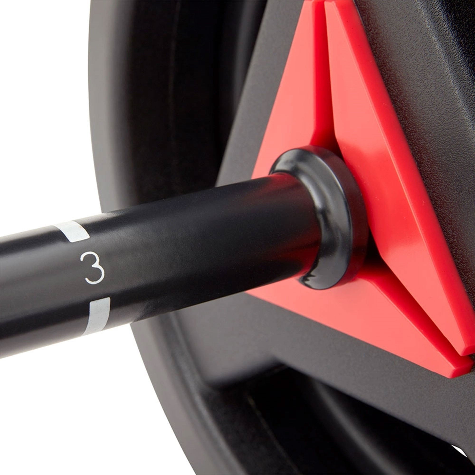 Reebok 91651-1 Twist Lock Weight Lifting Pump Set w/ Cast Iron Core, Black & Red